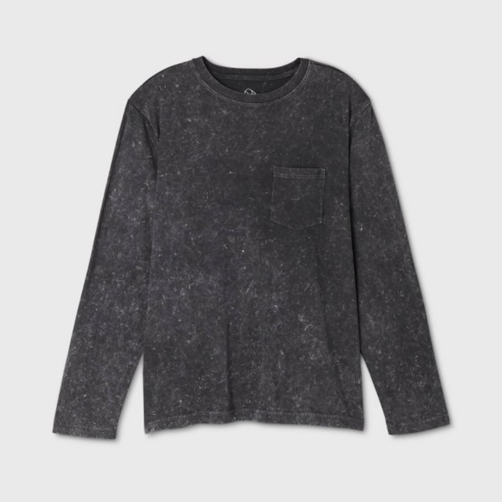 Relaxed Fit Long Sleeve Crewneck T-Shirt